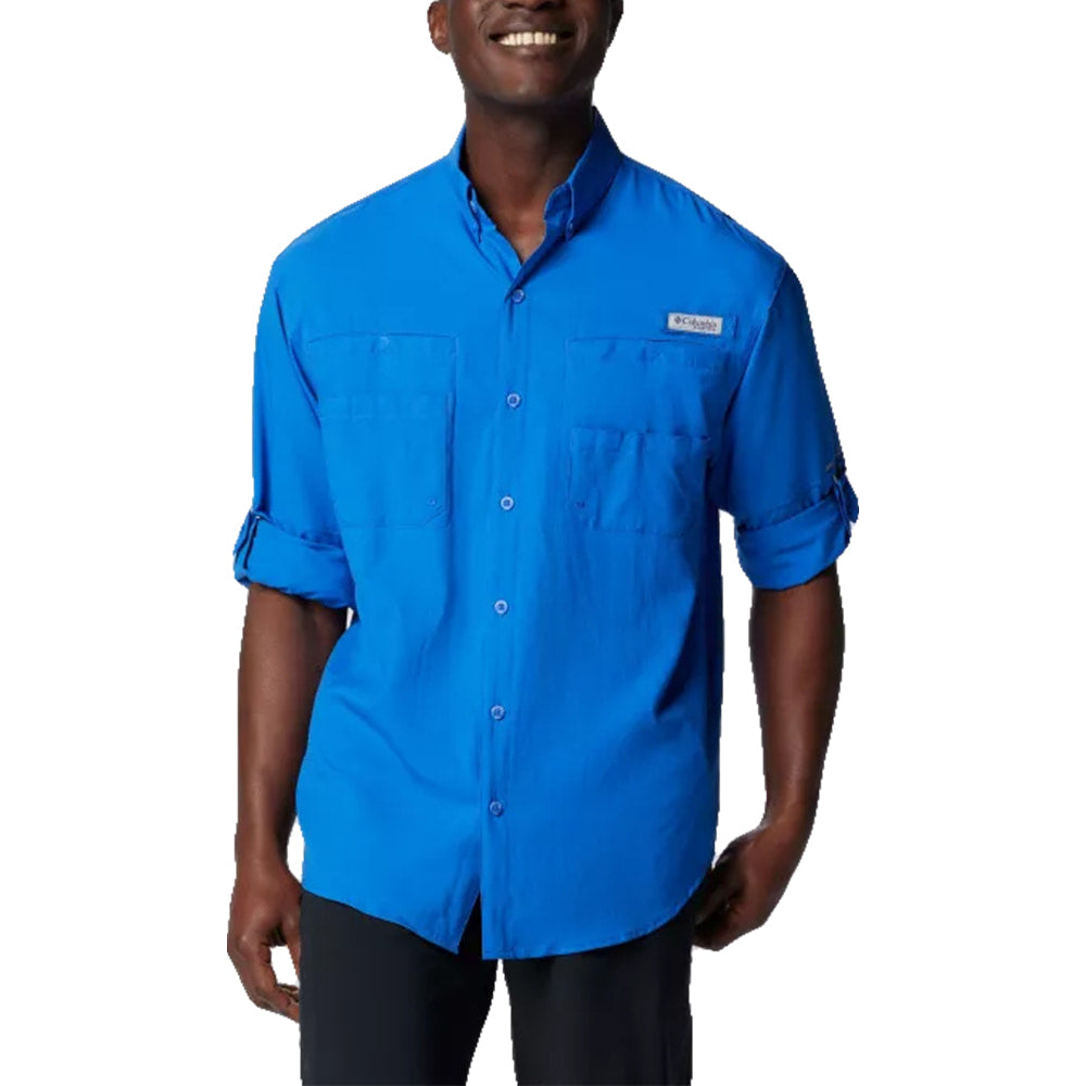 Columbia Sportswear Apparel Columbia Tamiami Ii Blue Long Sleeve Men's Shirt