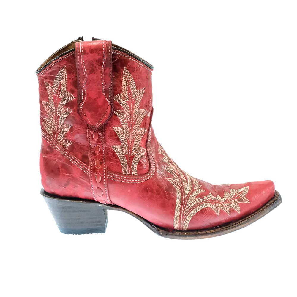 Corral Boots Corral Boots Women's Red Embroidery Ankle Boots