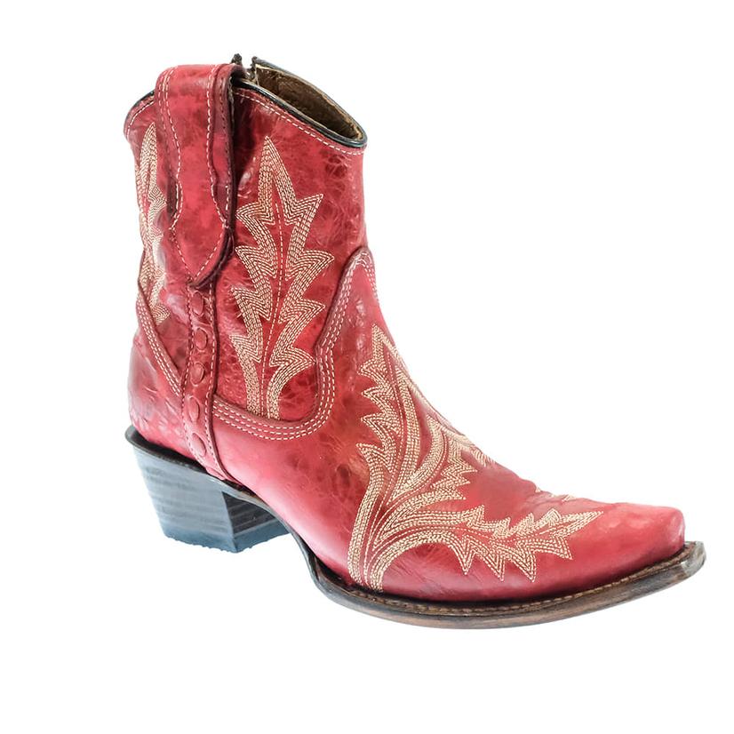 Corral Boots Corral Boots Women's Red Embroidery Ankle Boots