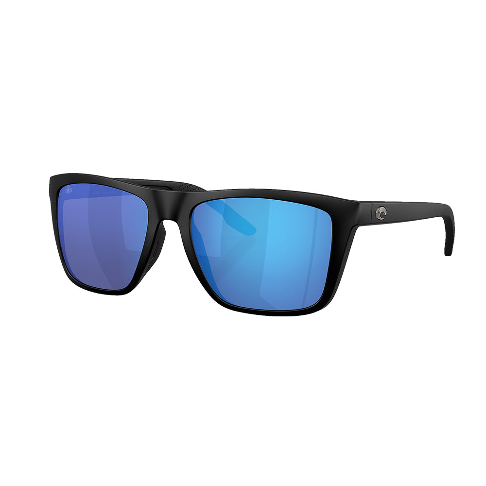 Costa Sunglasses Apparel Costa Sunglasses Mainsail XL Matte Black with Blue Mirror Sunglasses
