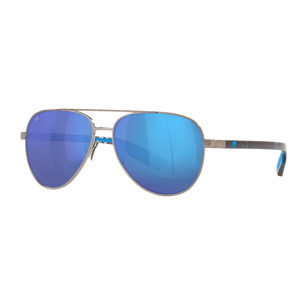 Costa Sunglasses Apparel Costa Sunglasses Peli 289 Brushed Gunmetal with Blue Mirror Unisex Sunglasses