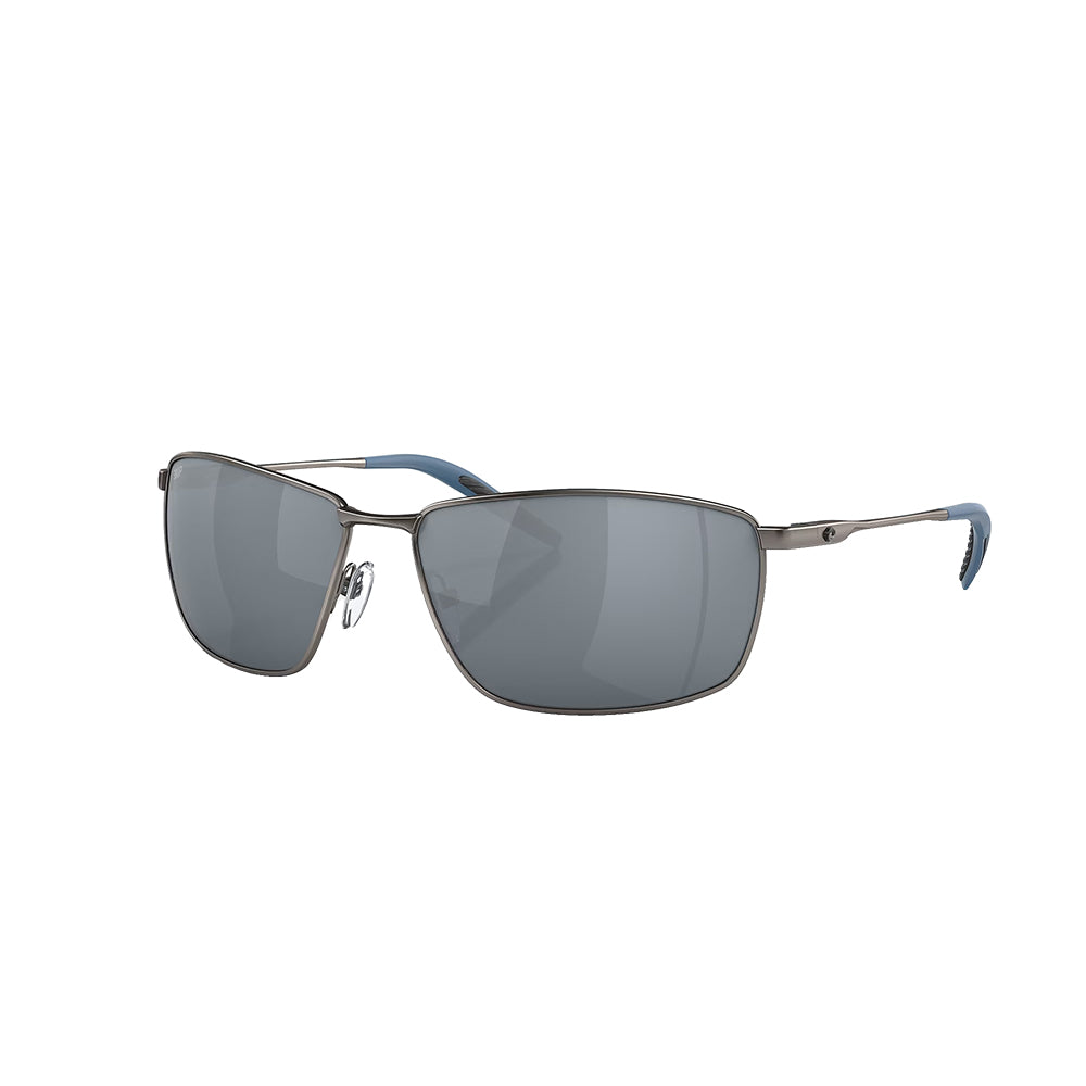 Costa Sunglasses Apparel Grey / OSFA Costa Turret 247 Matte Dark Gunmetal Frame with Grey Silver Mirror Lens Sunglasses