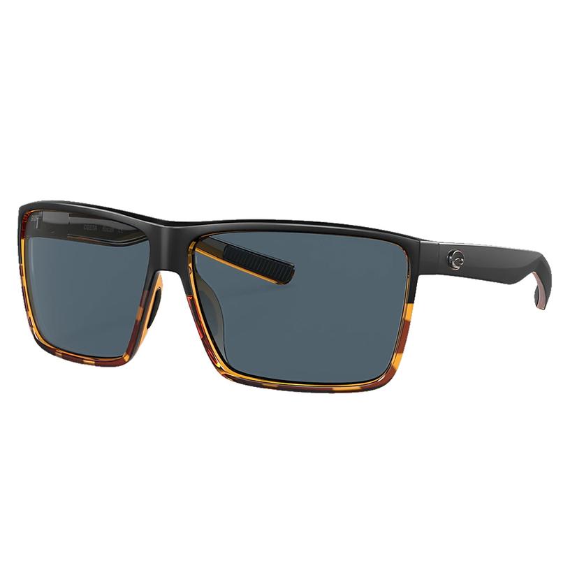 Costa Sunglasses Apparel OSFA / BLK_SHNYTORT/GRAY Costa Grey Rincon 580P Matte Black And Shiny Tort Frame Sunglasses