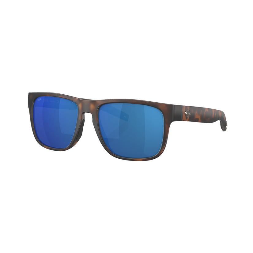 Costa Sunglasses Apparel OSFA / TORTOISE Costa Spearo Matte Tortoise Frame Blue Mirror Poly Lens 580P Sunglasses
