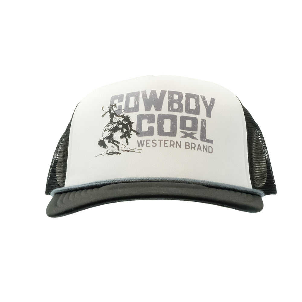 Cowboy Cool Hats Cowboy Cool White Rooster Round Up Trucker Cap