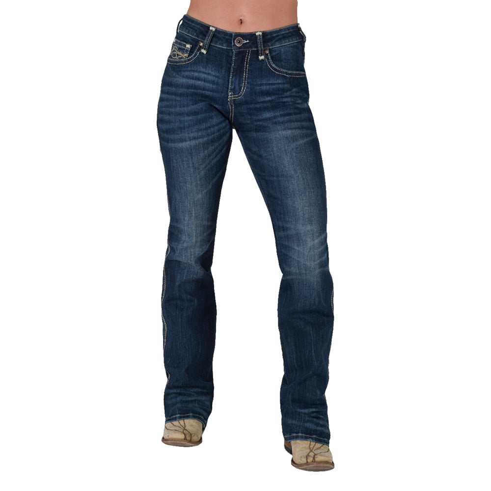 Cowgirl Tuff Apparel Cowgirl Tuff Women's Denim Epic Mid Rise Bootcut Jeans