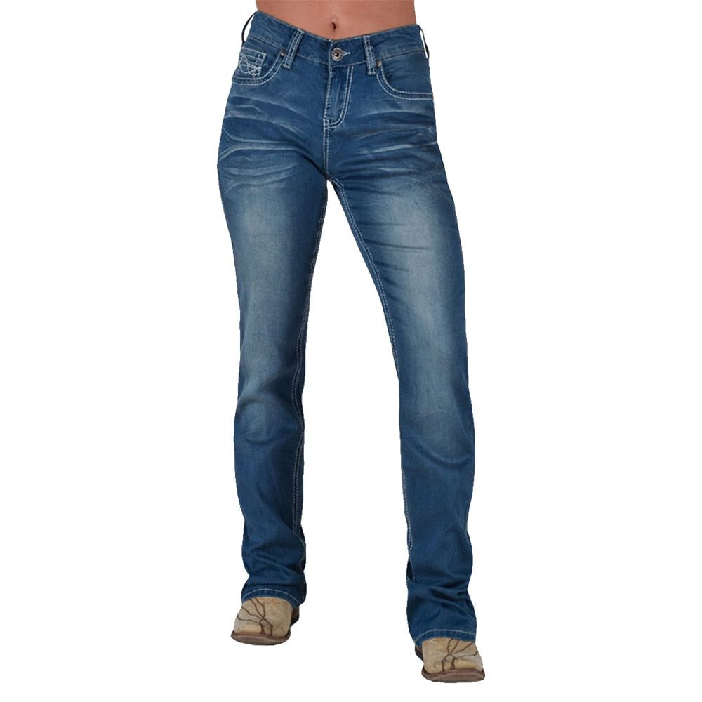 Cowgirl Tuff Apparel Cowgirl Tuff Women's Denim Ultra Breathe Natural Waist Lightweight Jeans