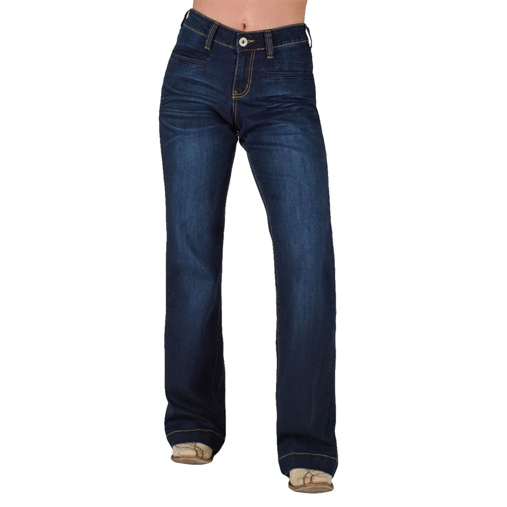 Cowgirl Tuff Apparel Cowgirl Tuff Women's Flex Dark Denim High Rise Platinum Jeans