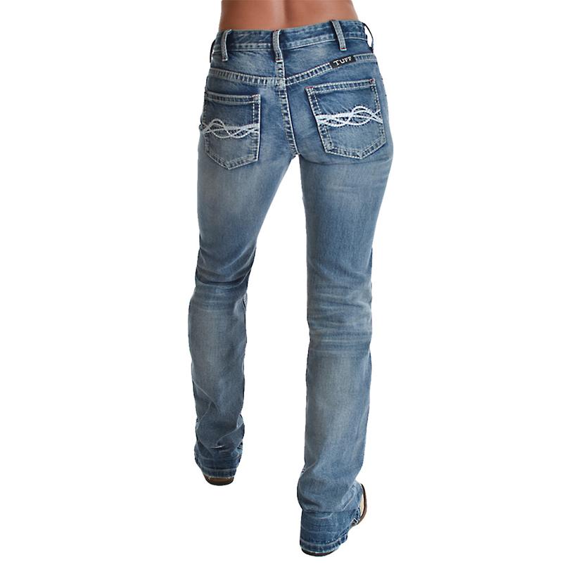 Cowgirl Tuff Apparel Cowgirl Tuff Women's Selvedge Denim Natural Waist Bootcut Jeans