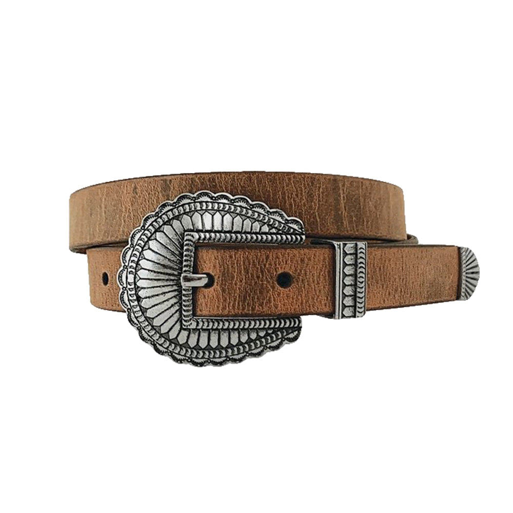 Cowgirls Rock Apparel Cowgirls Rock Ladies Distressed Belt with 3 Piece Buckle Set