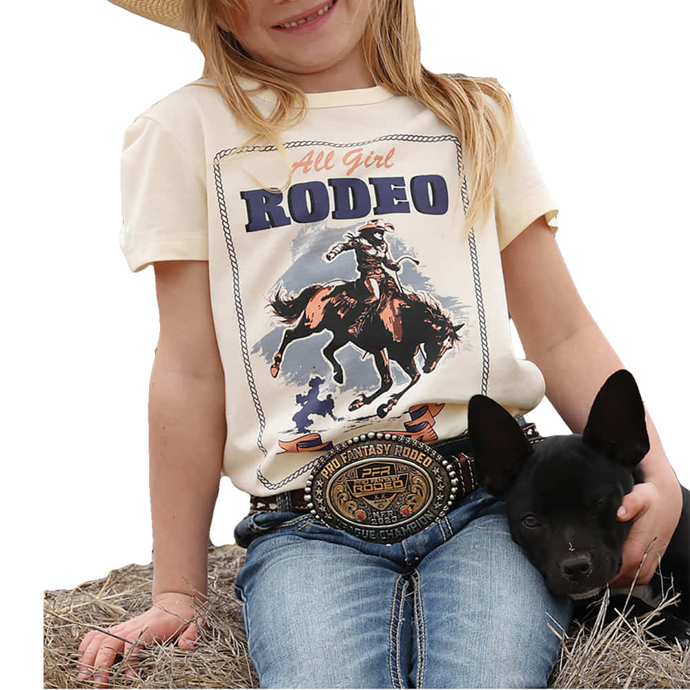 Cruel Denim Apparel Cruel Denim Girl's Cream All Girl's Rodeo Tee