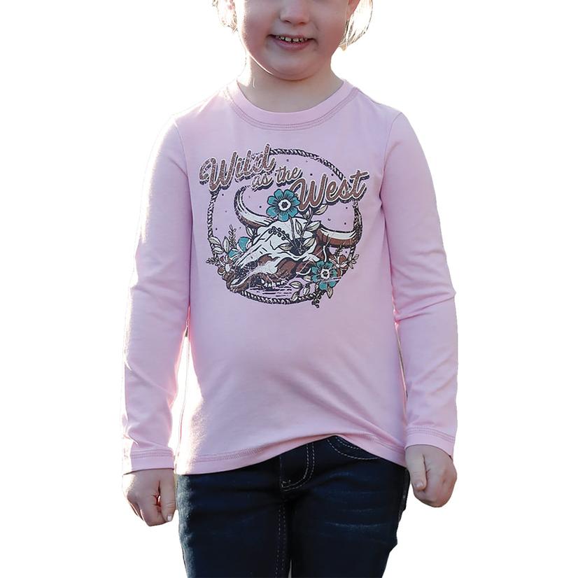 Cruel Denim Apparel Cruel Denim Pink Graphic Long Sleeve Toddler Girl's Tee