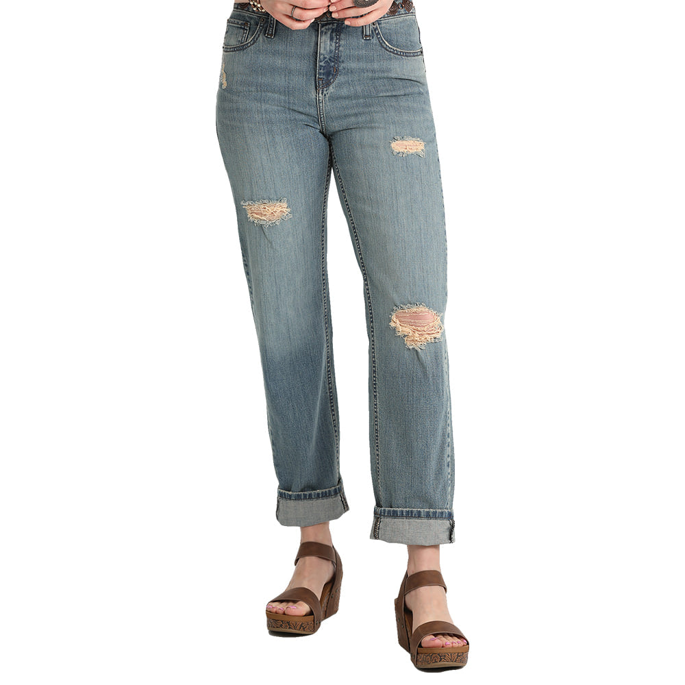 Cruel Girl Apparel Cruel Girl Hannah Women's Boyfriend Moderate Rise Crop Jeans
