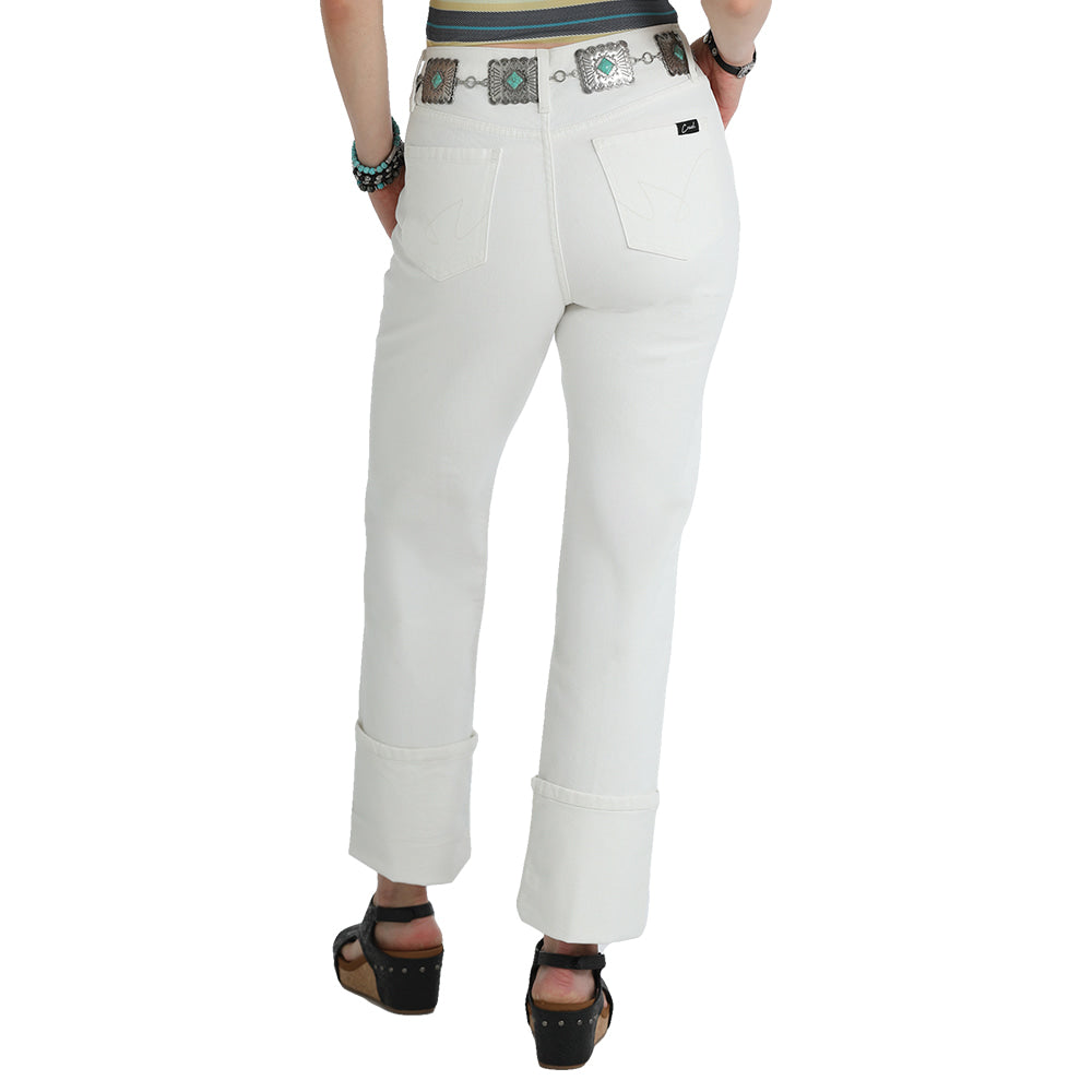 Cruel Girl Apparel Cruel Girl Quinn High Rise Women's Relaxed Straight Jeans in White