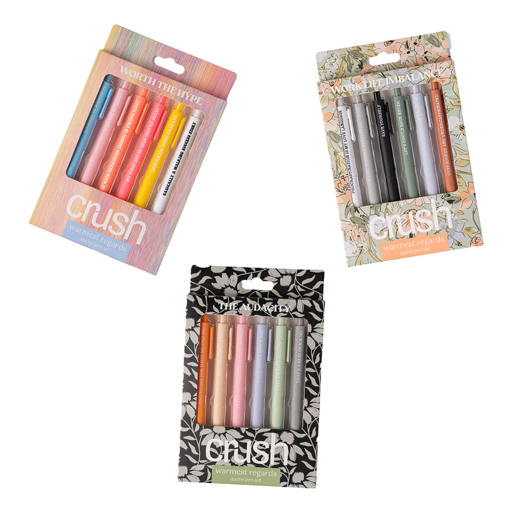 Crush Other Crush Warmest Regards Quote Pen Set