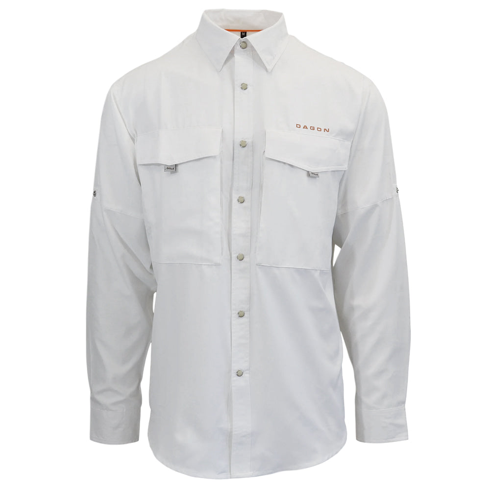 Dagon Fishing Apparel Dagon Fishing Men's Original White Long Sleeve Shirt