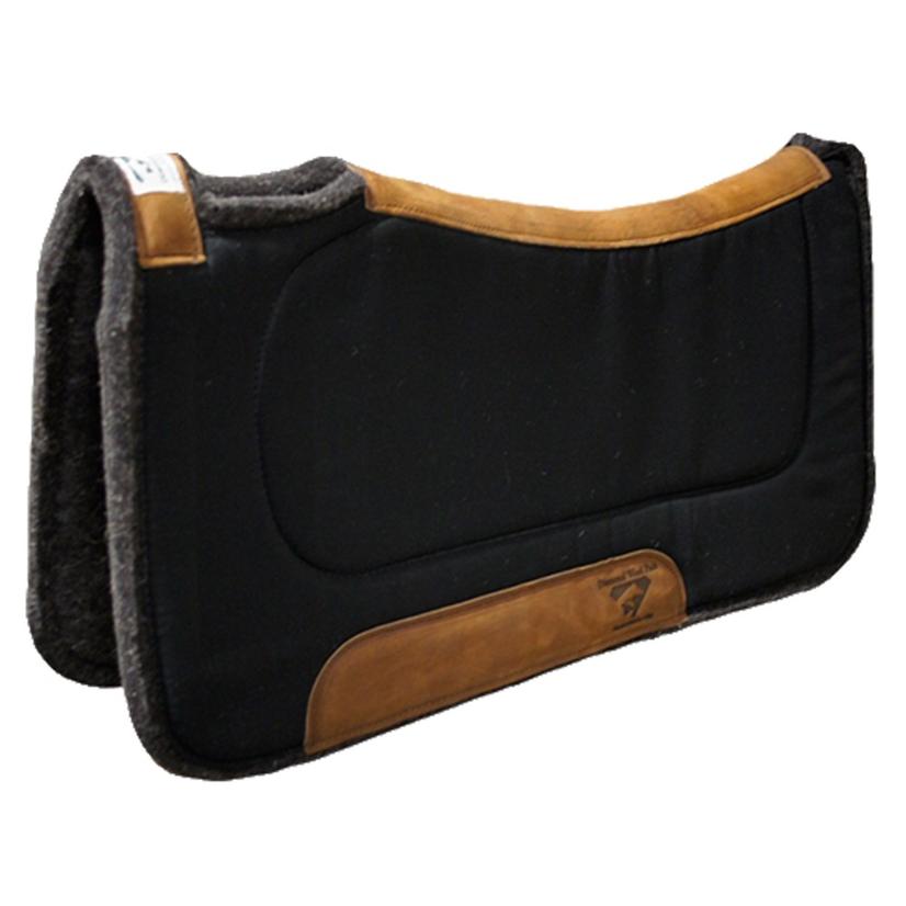 Diamond Wool Pad CO Tack 32"X32" / Black Diamond Wool Contoured Felt Ranch Saddle Pad 32 x 32