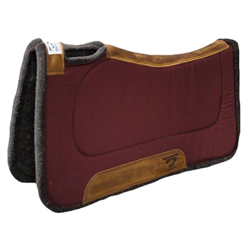 Diamond Wool Pad CO Tack 32"X32" / Burgundy Diamond Wool Contoured Felt Ranch Saddle Pad 32 x 32