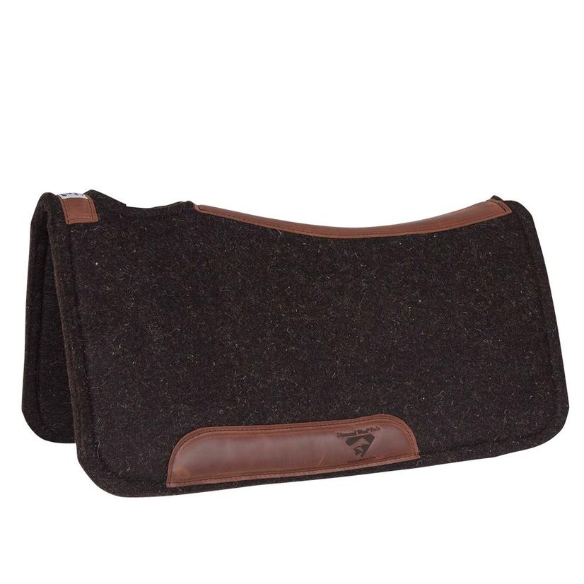 Diamond Wool Pad CO Tack Black / 32"X32" Diamond Wool Pad Co. Contoured Wool Felt Ranch Saddle Pad 1"