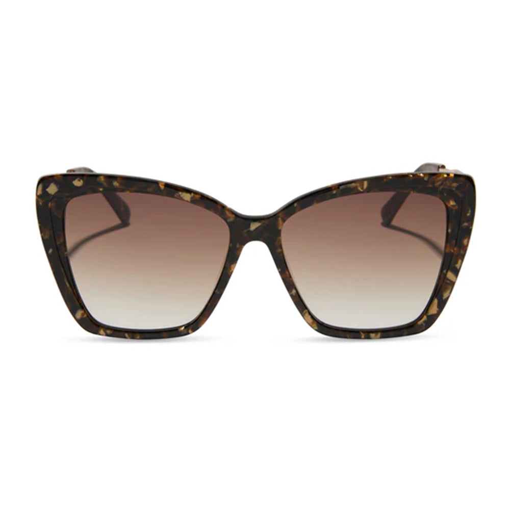 Diff Eyewear Apparel Diff Eyewear Becky II Glitter Tortoise and Brown Gradiant Sunglasses