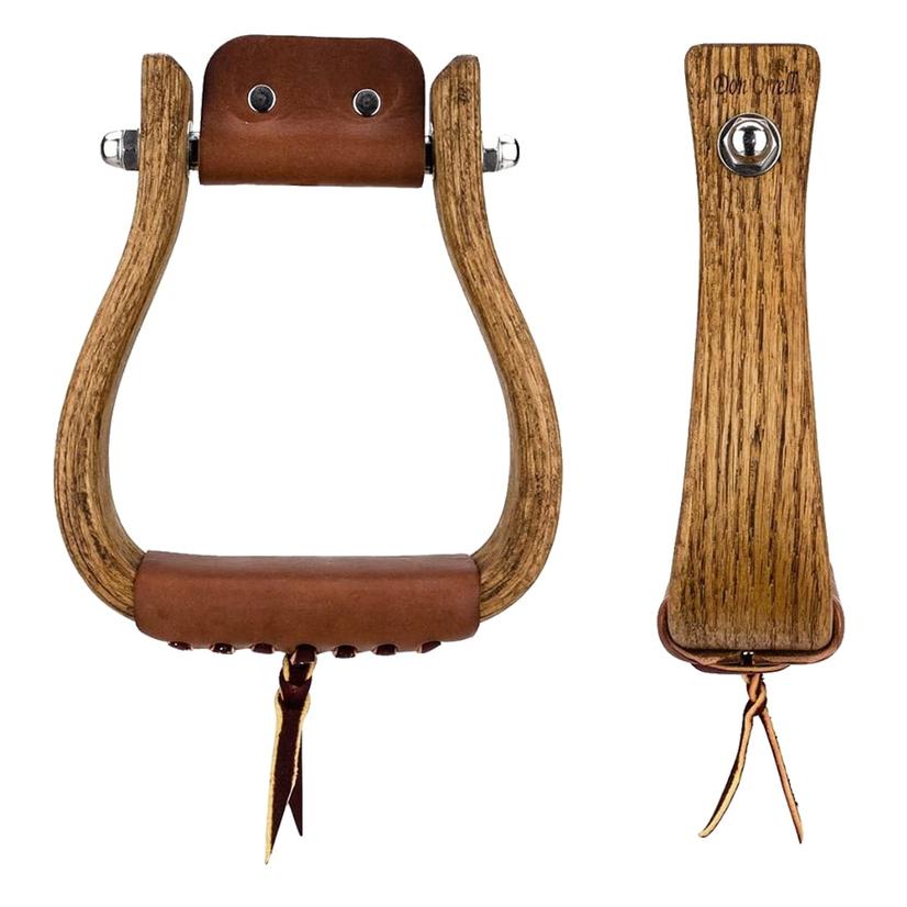 Don Orrell Tack 2" / Stained Oak Don Orrell Flat Bottom Stained Oak 2" Stirrups