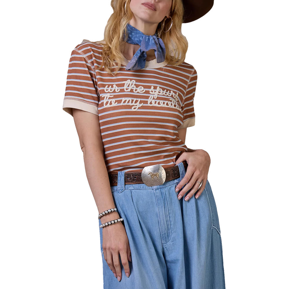 Double D Ranch Apparel Double D Ranch Spurs To My Boots Tee in Brindle