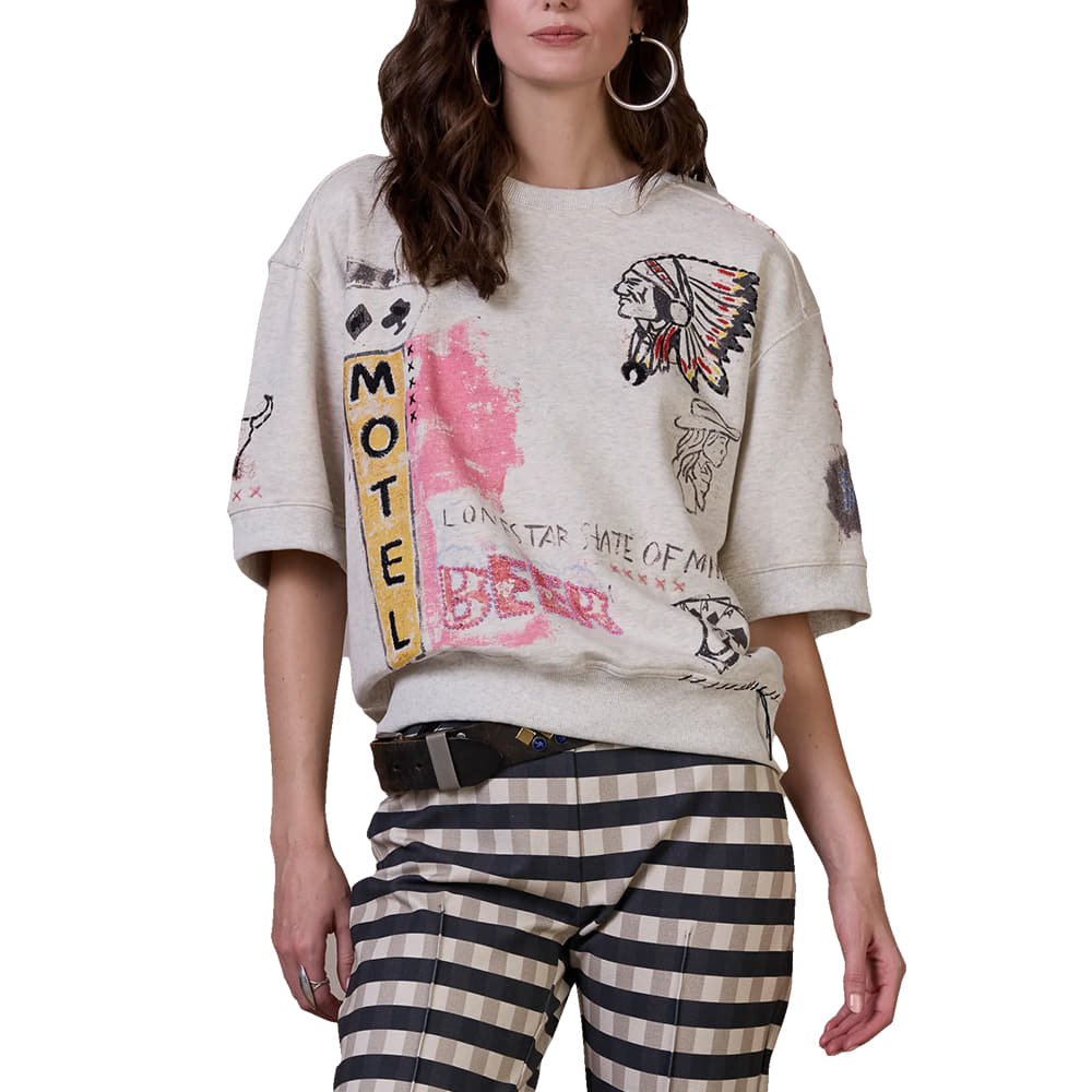 Double D Ranch Apparel Double D Ranch Troublemaker Women's Top in Oatmeal
