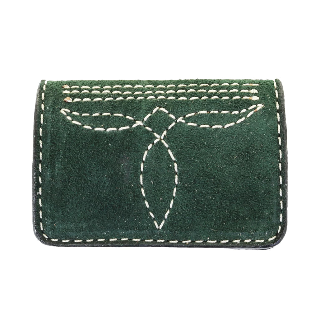 Double J Saddlery Other Double J Saddlery Forest Green Business Card Holder with Cream Boot Stitch