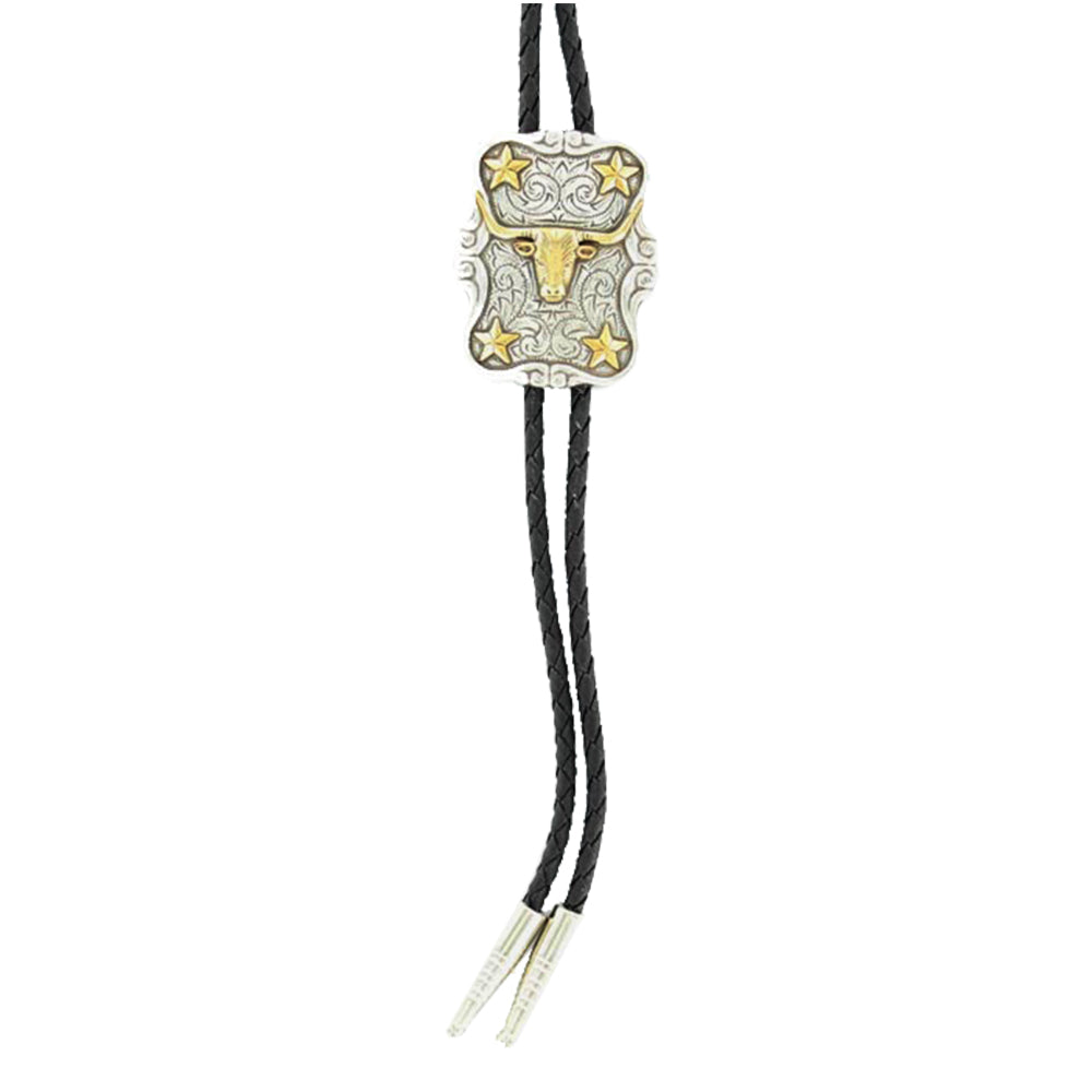 Double S Jewelry Double S Silver and Gold Longhorn Bolo Tie
