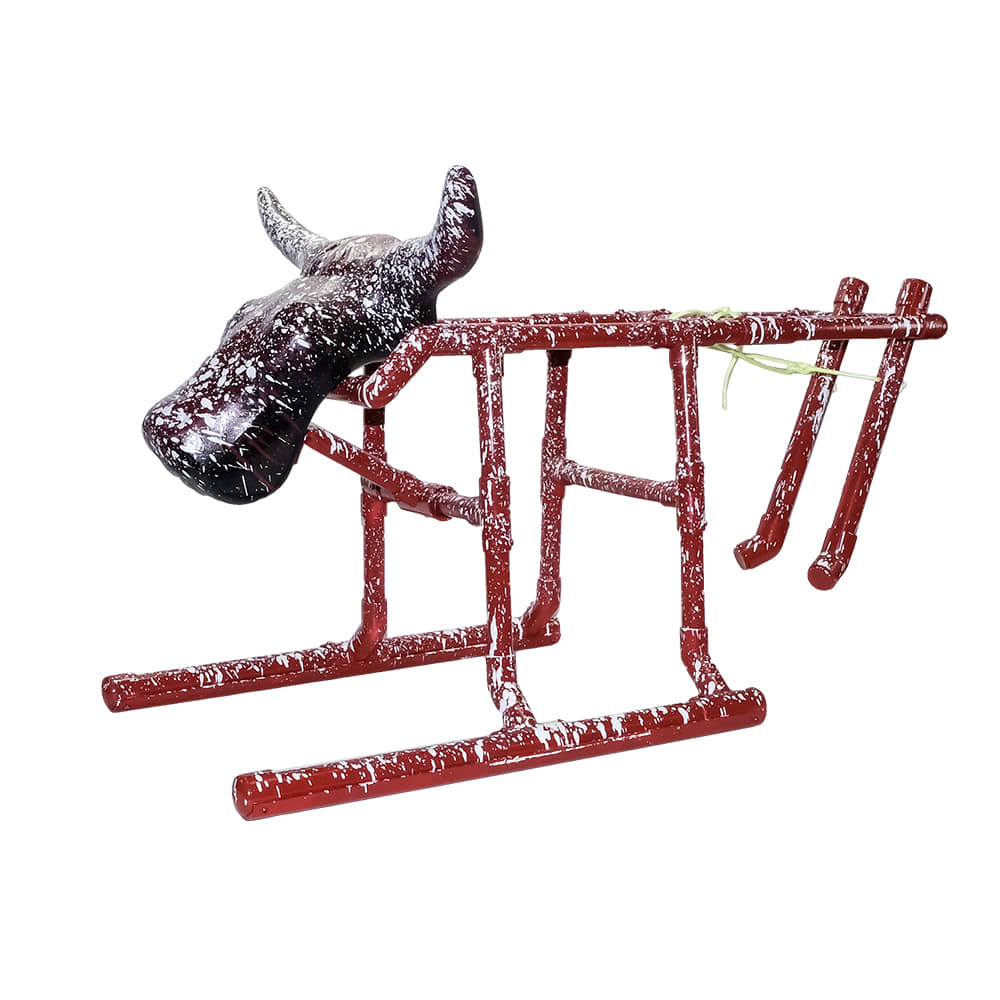Drag Steer Ropes Maroon/White The Dragsteer Roping Dummy with Swinging Hind Legs