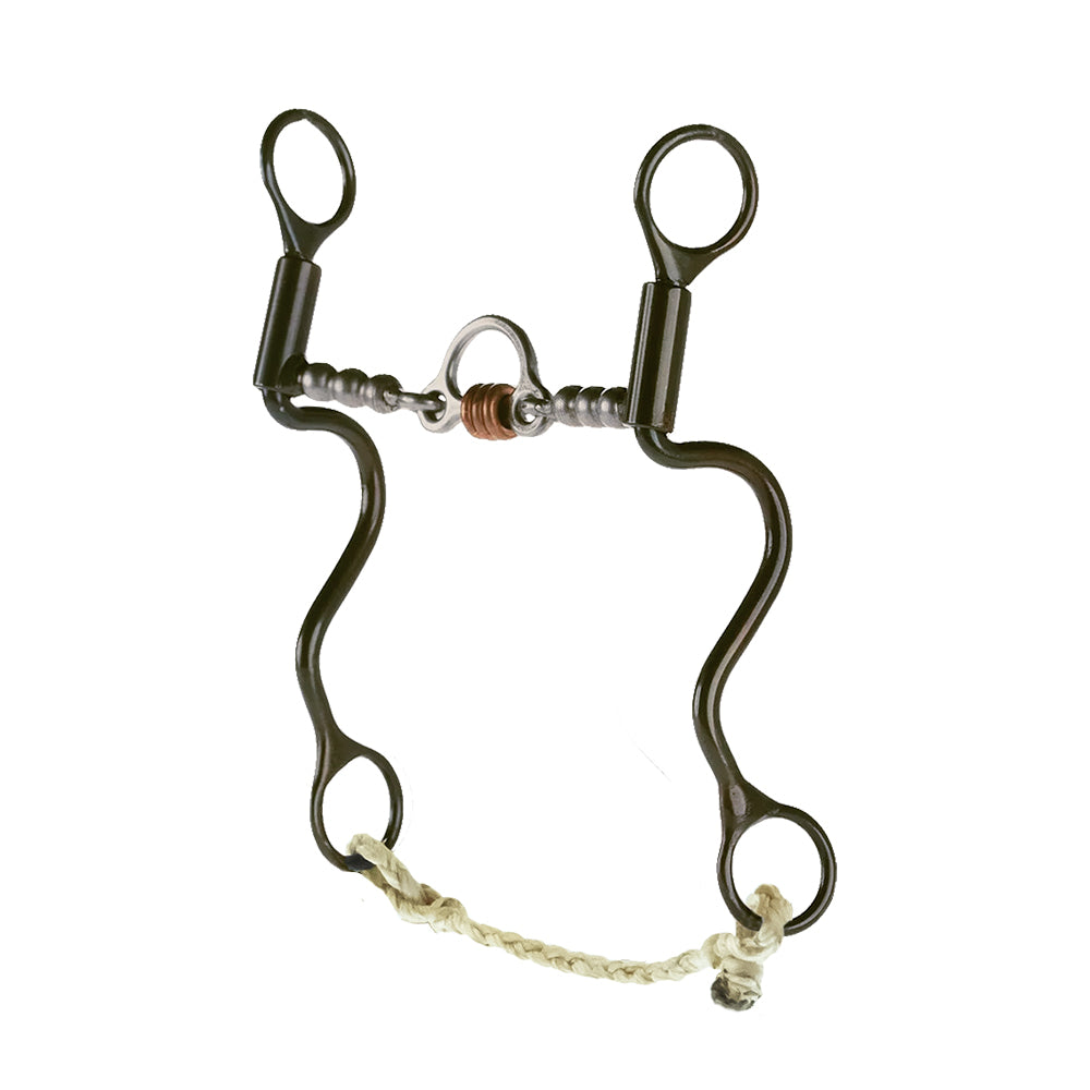 Dutton Bits Tack Dutton Bit Cavalry Cheek 3 Piece Floating Port with Solid Bead Mouthpiece