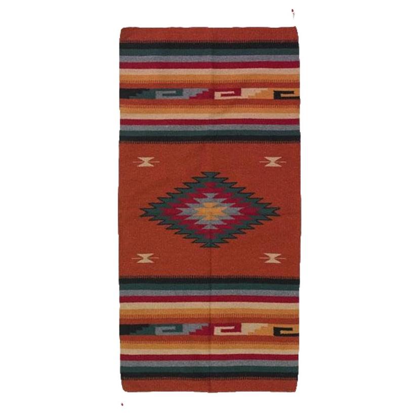 El Paso Saddle Blanket Home Decor Multi / 20X40 El Paso Handwoven Hacienda Rug H54