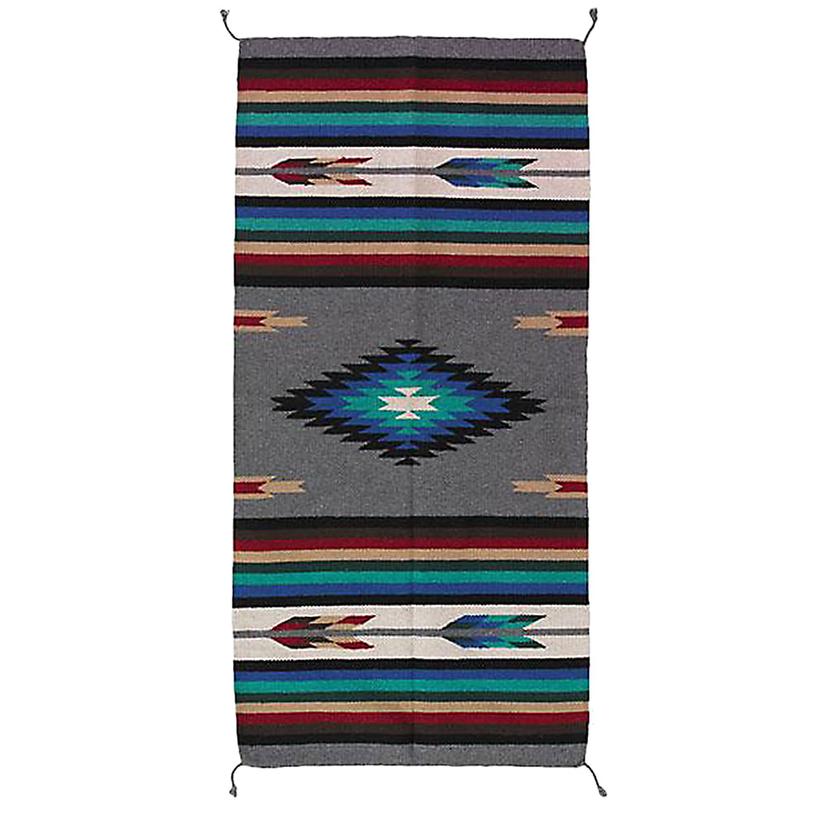 El Paso Saddle Blanket Home Decor Multi / 20X40 El Paso Saddle Blanket Handwoven Hacienda Rug H51 - 20"x40"
