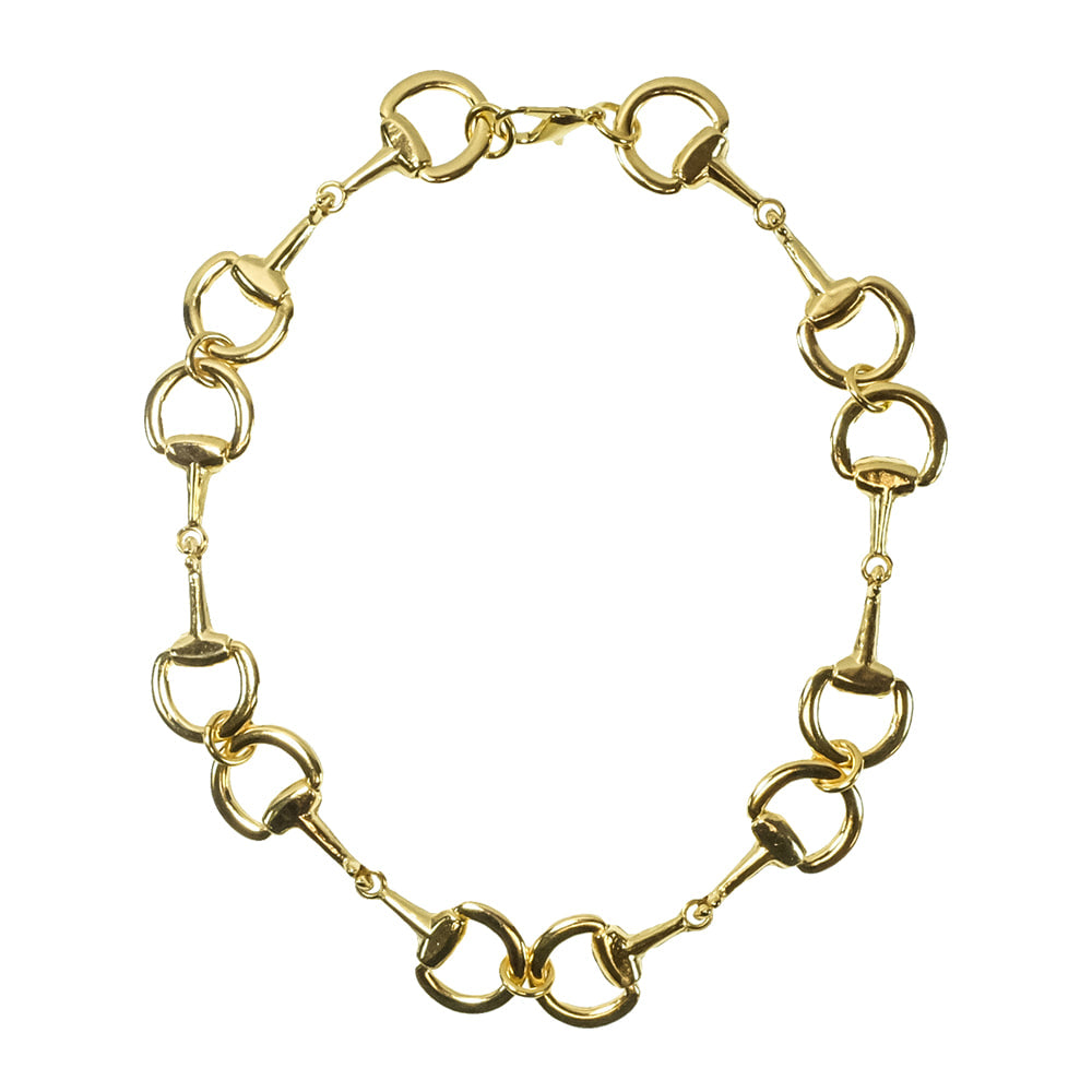 Erin Knight Designs Jewelry 15 Inch Erin Knight Designs Gold Snaffle Bit Necklace 15" Chain