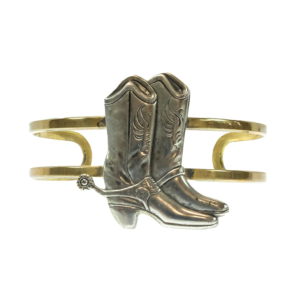 Erin Knight Designs Jewelry Erin Knight Designs Silver and Gold Cuff with Silver Boots