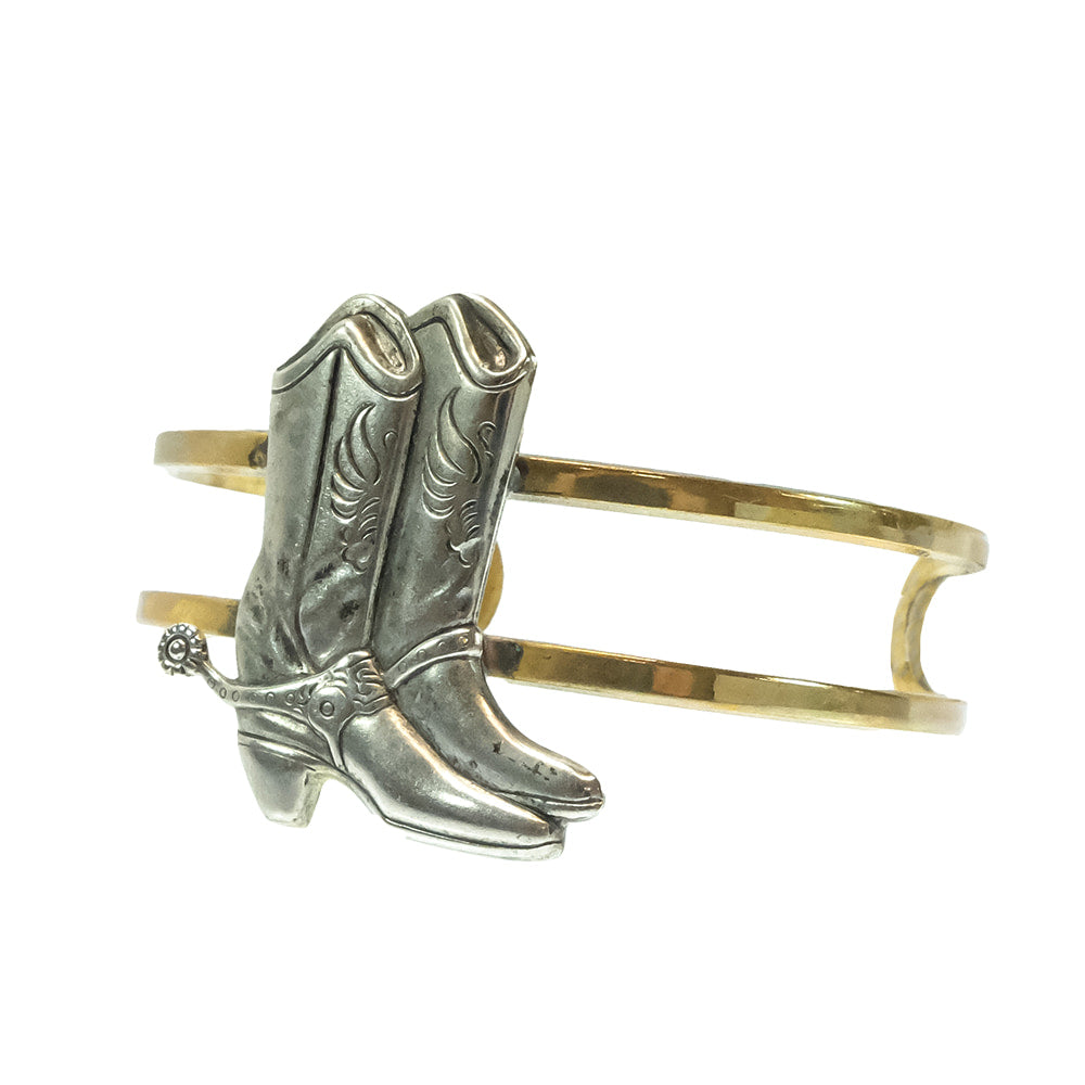 Erin Knight Designs Jewelry Erin Knight Designs Silver and Gold Cuff with Silver Boots