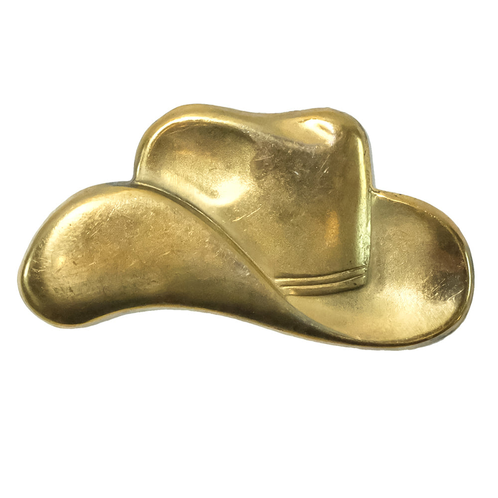 Erin Knight Designs Jewelry Vintage Gold Cowboy Hat Stud Pin