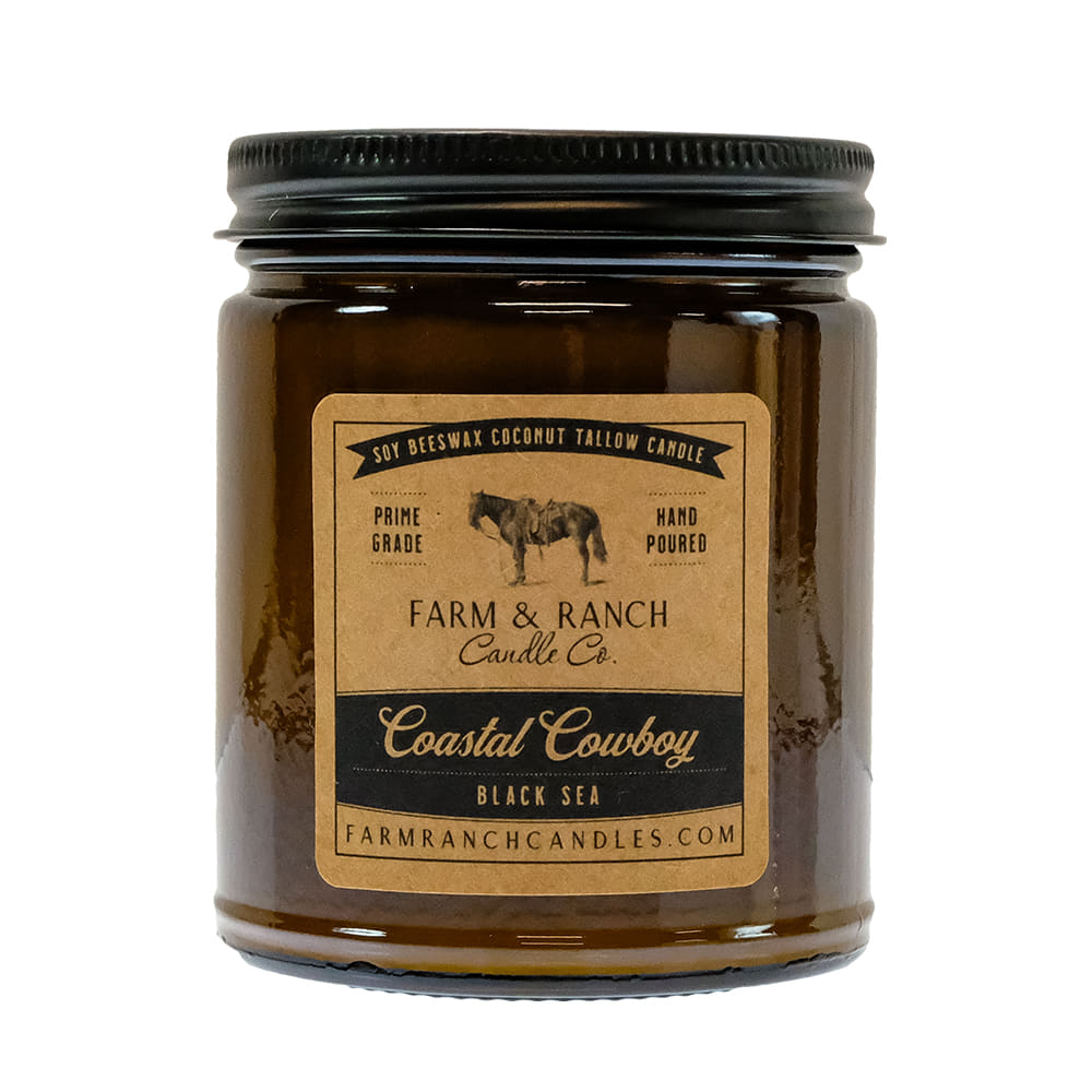 Farm and Ranch Candle Co. Home Decor Farm and Ranch Candle Co. Coastal Cowboy Candle with Black Sea Scent