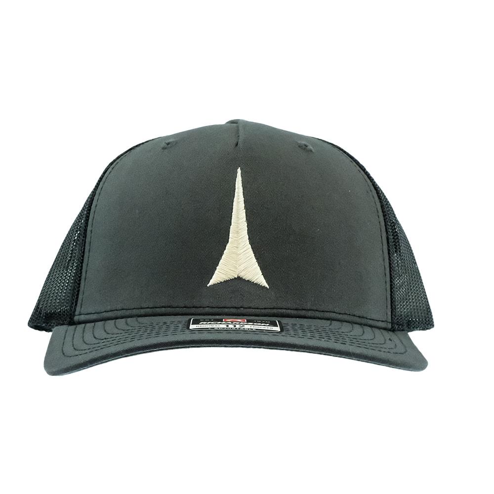 Fast Back Hats OSFA / CHARCOAL/BLACK Fast Back Charcoal and Black Logo Cap