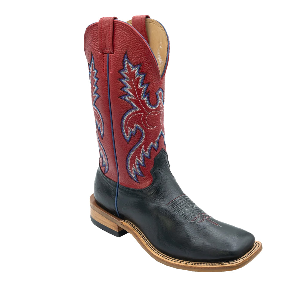 Fenoglio Footwear Fenoglio Black Deertan Red Top Men's Boots