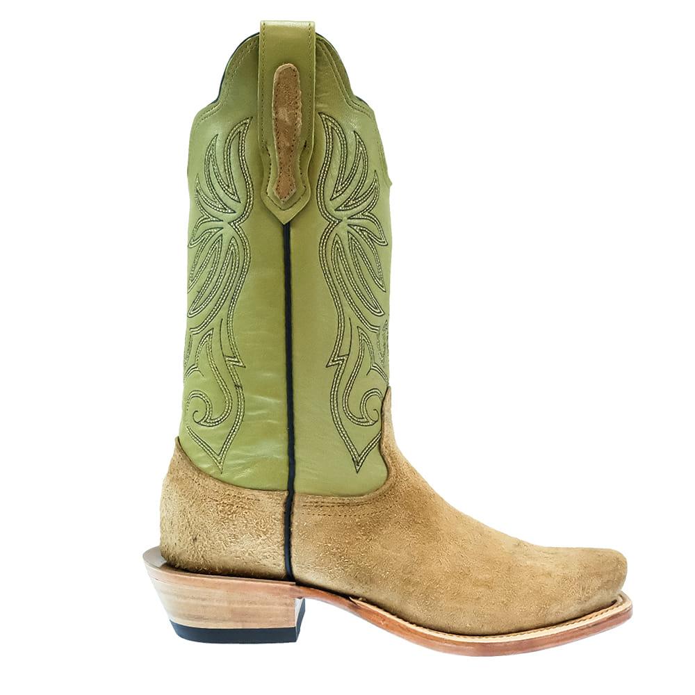 Fenoglio Footwear Fenoglio Custom Cognac Puma Rough Out 12" Shaft Sage Green Women's Boots