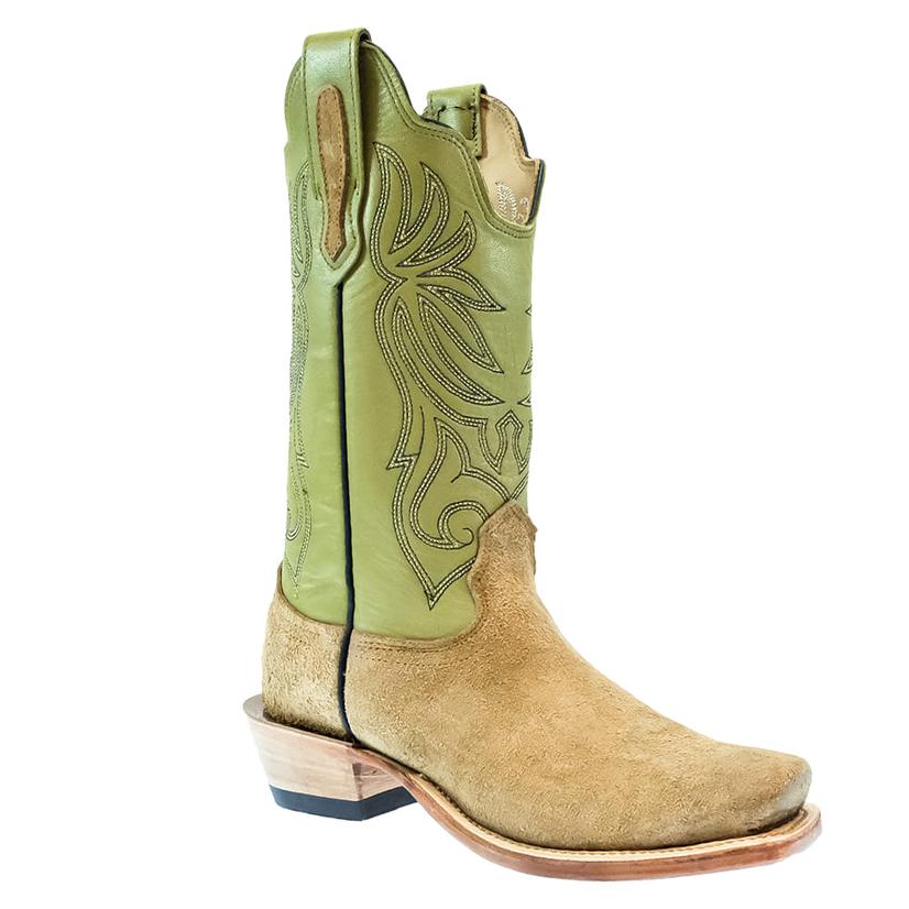 Fenoglio Footwear Fenoglio Custom Cognac Puma Rough Out 12" Shaft Sage Green Women's Boots