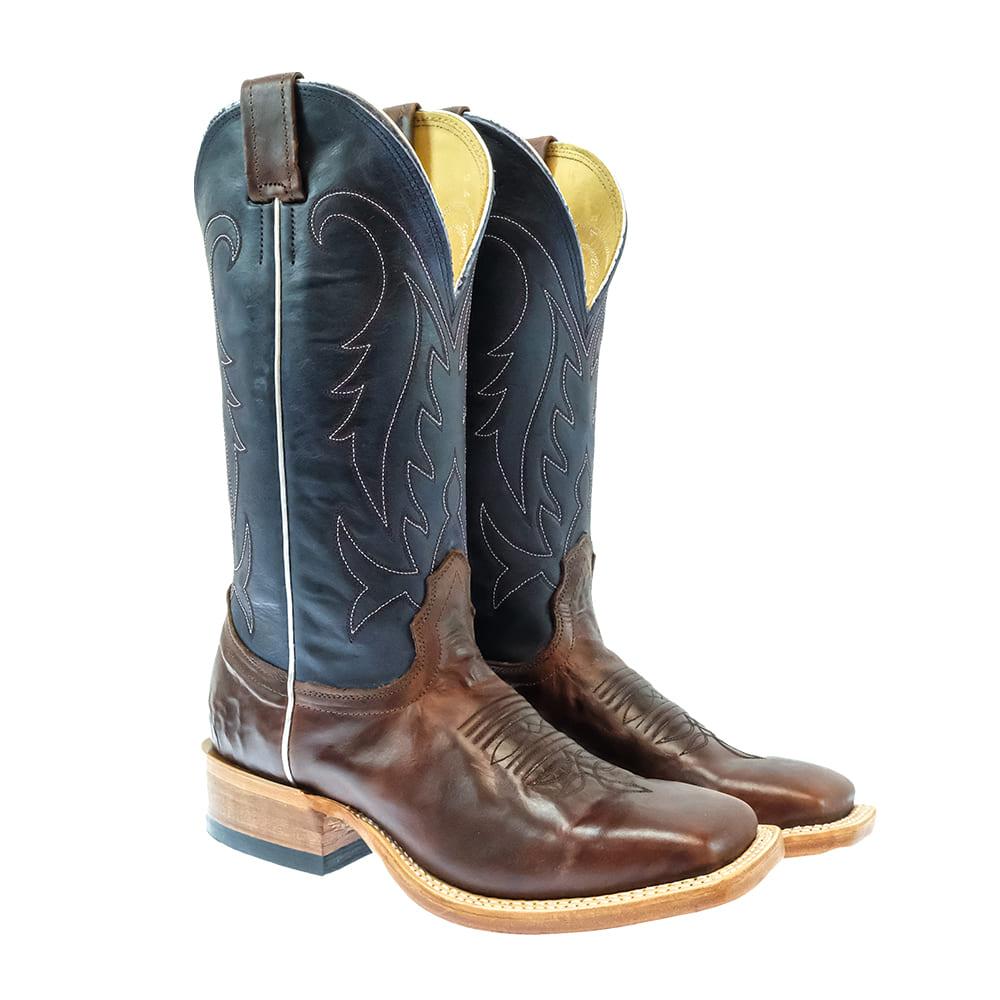 Fenoglio Footwear Fenoglio Custom Tan Fuji With Blue Troya Women's Boot
