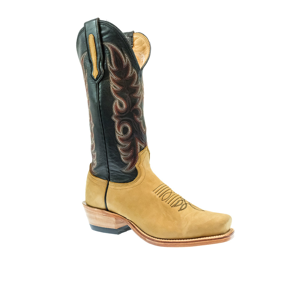 Fenoglio Footwear Fenoglio Ladies Custom Havana Nubuck 13" Black Glazed Goat Boot