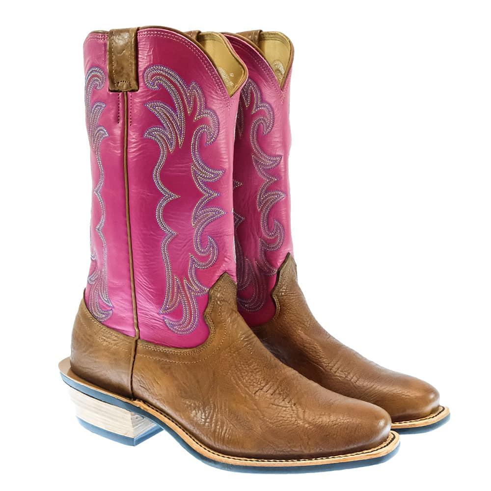 Fenoglio Footwear STT Fenoglio Tan Camello and Pink Women's Boots