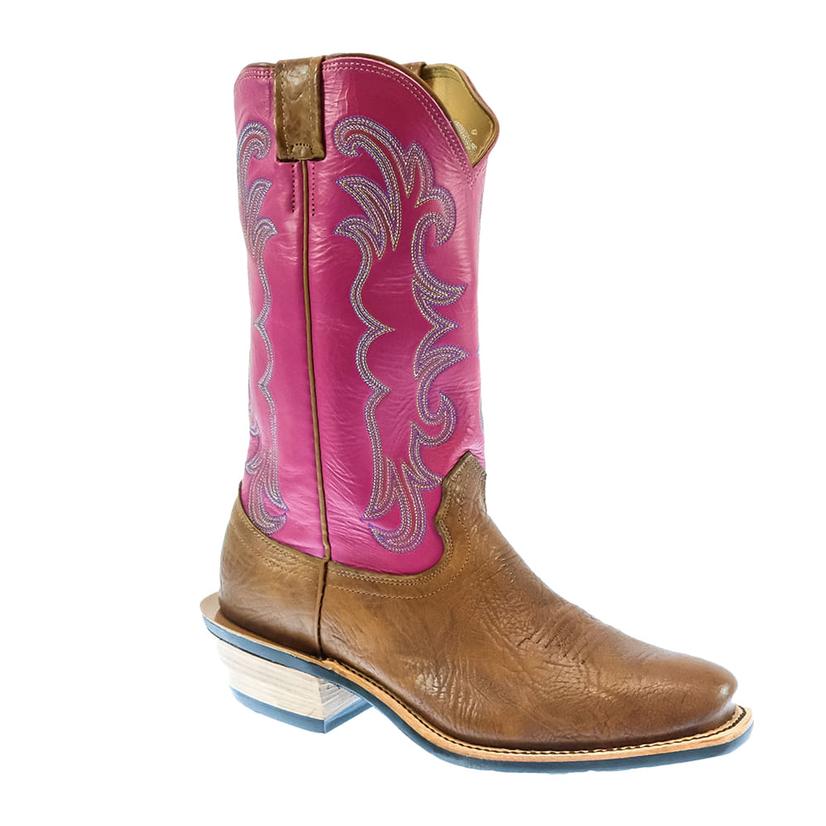 Fenoglio Footwear STT Fenoglio Tan Camello and Pink Women's Boots