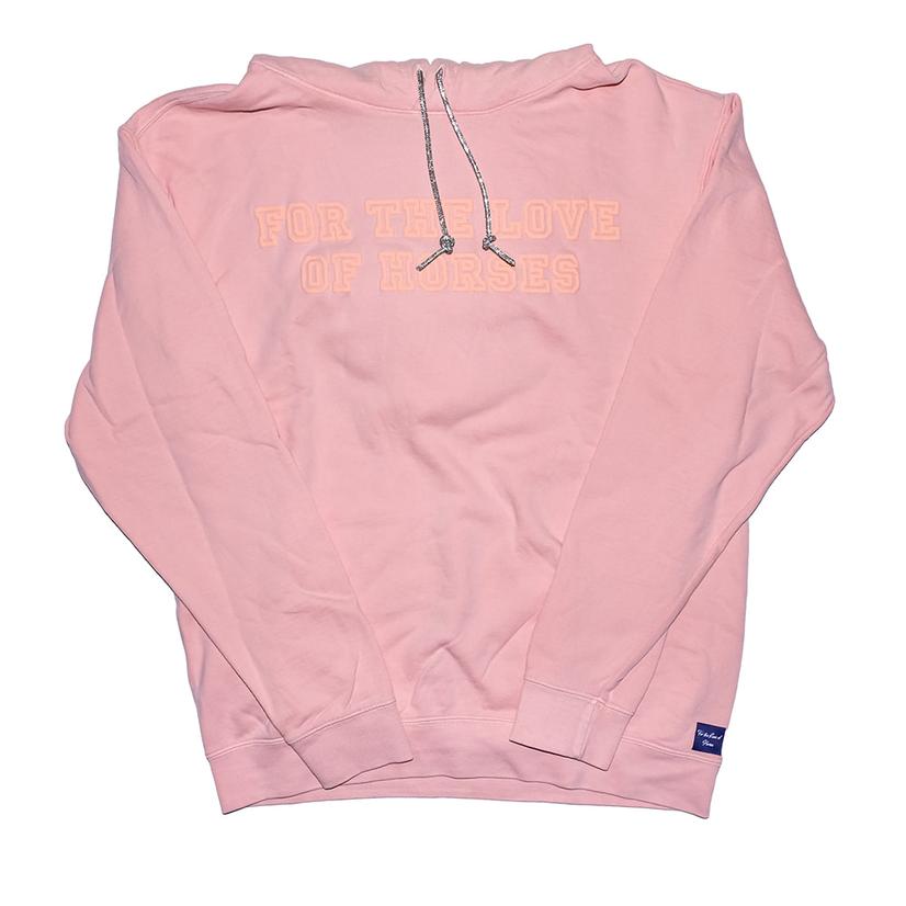 For The Love Of Horses Apparel For The Love of Horses Peach Puff Print Women's Sweatshirt Hoodie