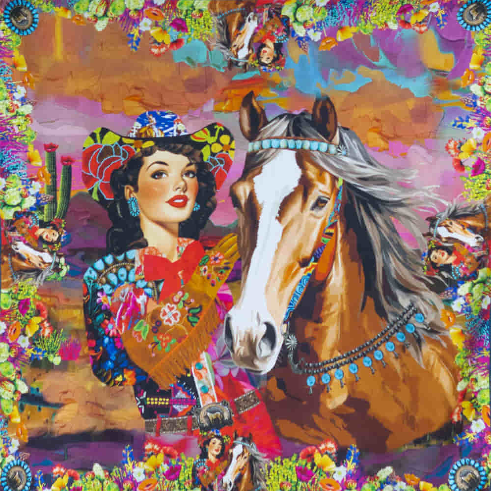 Fringe Scarves Apparel Fringe Scarves Queen Of The Rodeo Satin Silk Rag