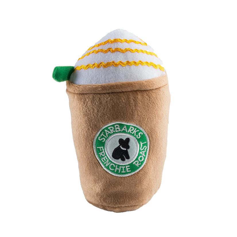 Haute Diggity Dog Supplies L / Multi Haute Diggity Dog Large Starbarks Frenchie Roast With Straw Squeaker Dog Toy