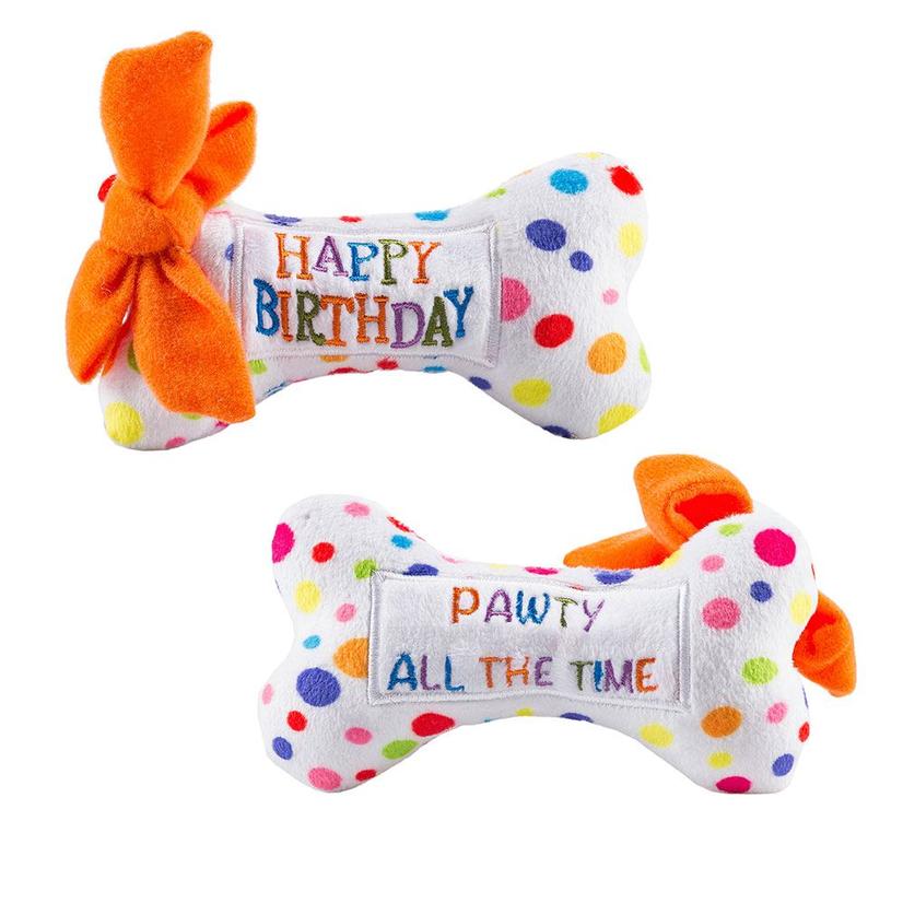 Haute Diggity Dog Supplies S / Multi Haute Diggity Dog Small Happy Birthday Bone Dog Toy